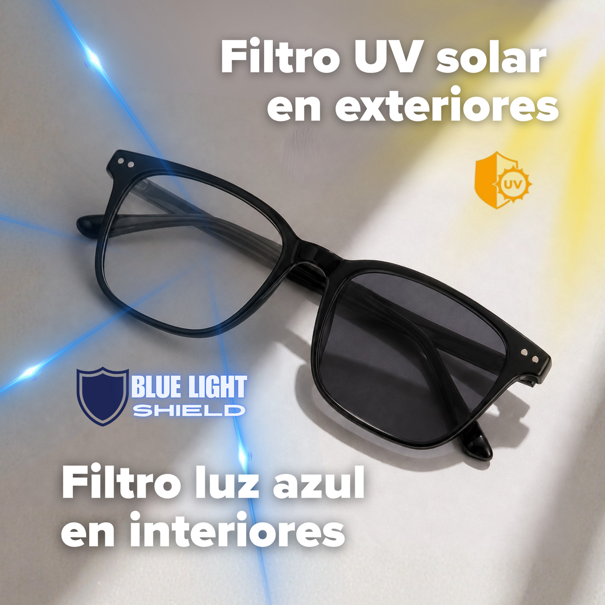 Lentes Fotocromáticos Computadora Anti Luz Azul y Solares UV