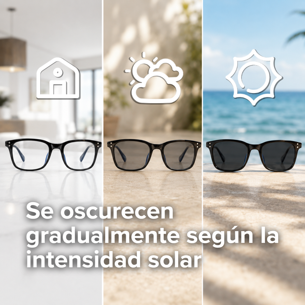 Lentes Fotocromáticos Computadora Anti Luz Azul y Solares UV