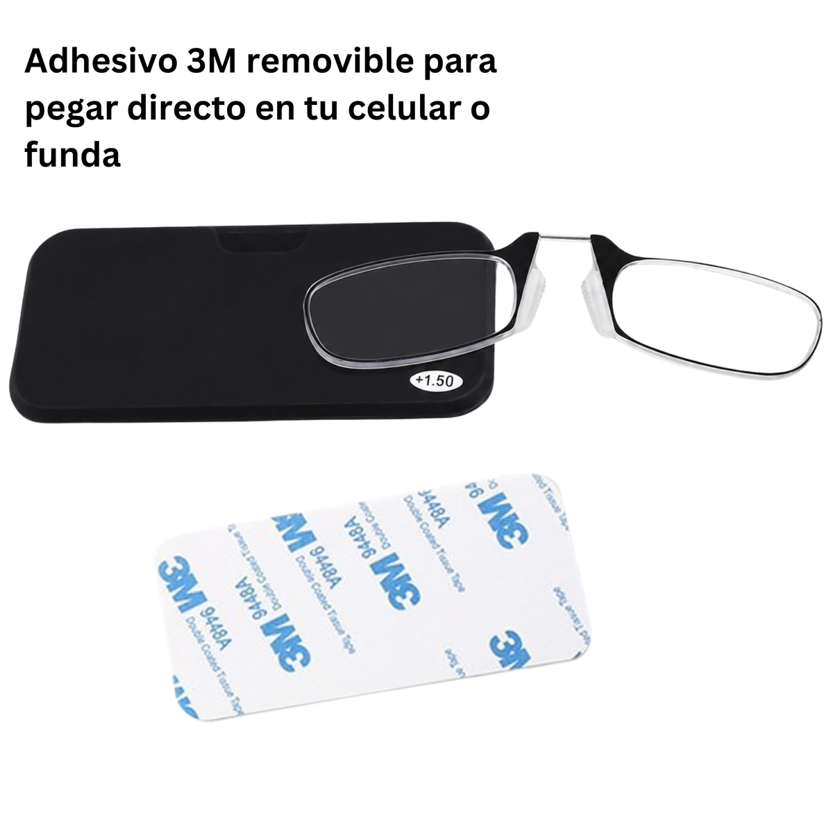 Mini Lentes Negros para Lectura Portátiles en Celular