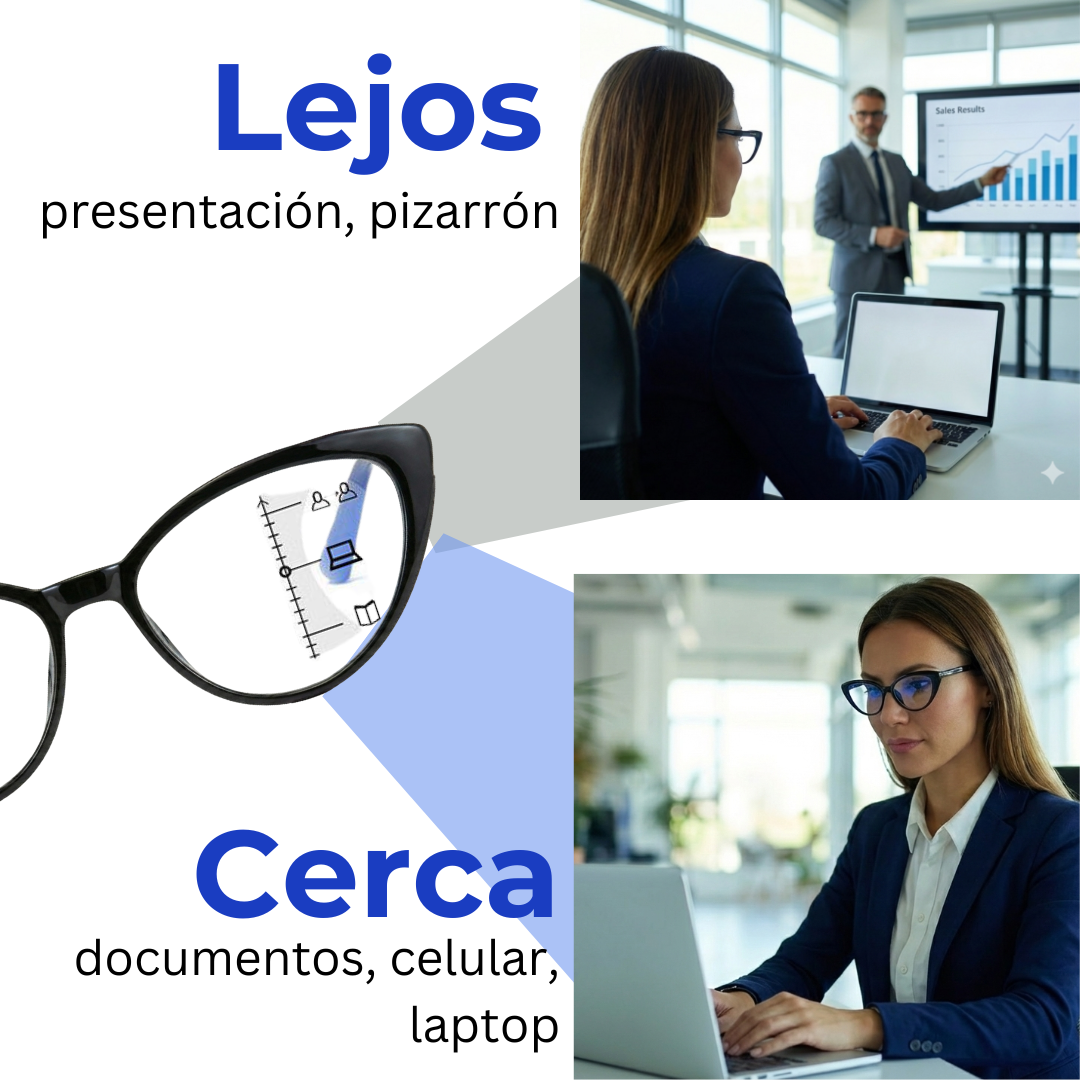 Lentes de Lectura Mujer Multifocales Cerca-Lejos